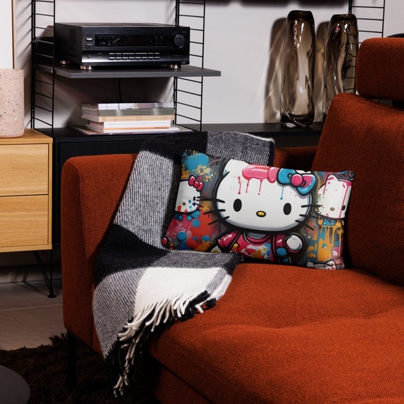 Hello Kitty Graffiti Pillow NWT - Picture 2 of 11